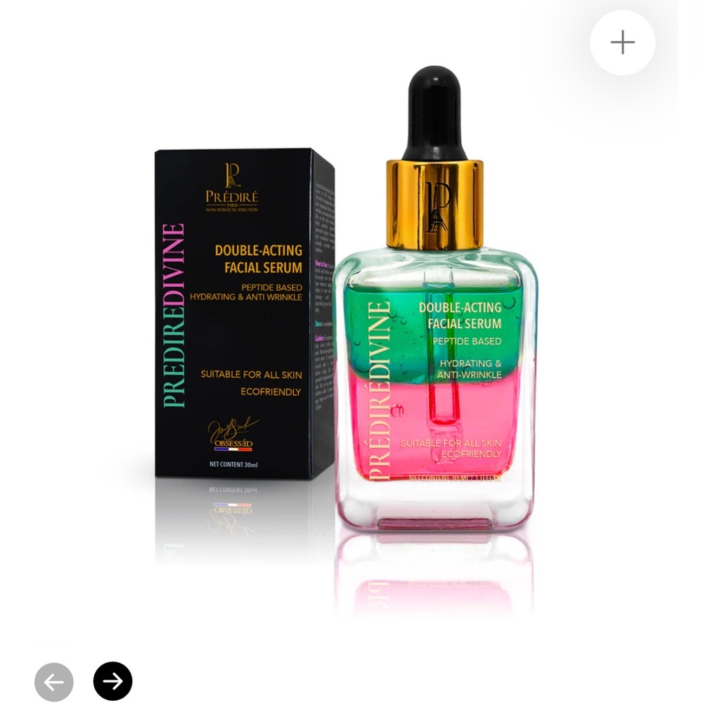 PRÉDIRÉ PARIS
Double-Acting Facial Serum Peptide Based Hydrating & Anti Wrinkle